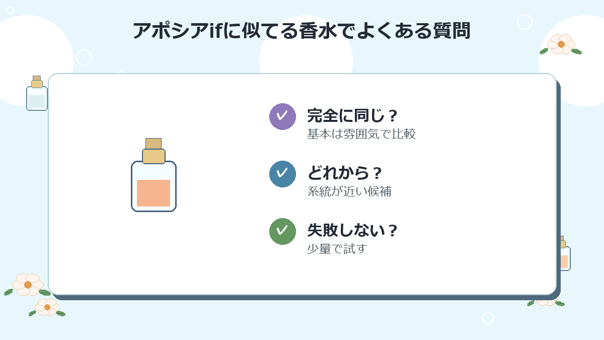 アポシアifに似てる香水でよくある質問