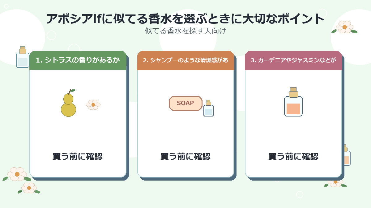 アポシアifに似てる香水を選ぶときに大切なポイント