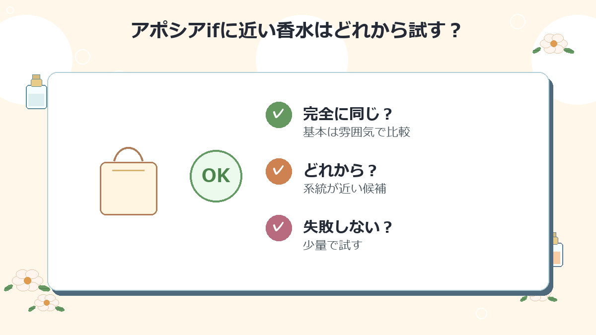 アポシアifに近い香水はどれから試すのがおすすめですか?