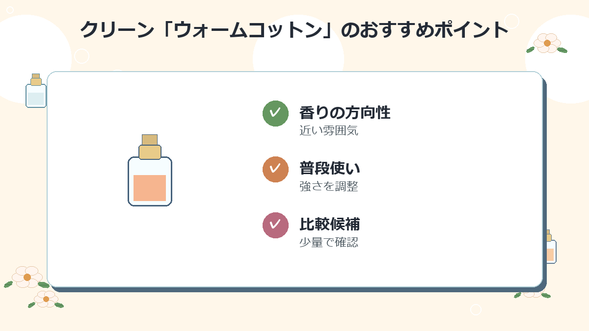 3位:クリーン「ウォームコットン」