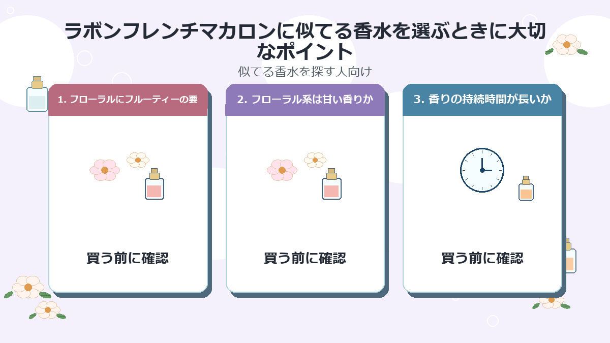ラボンフレンチマカロンに似てる香水を選ぶときに大切なポイント