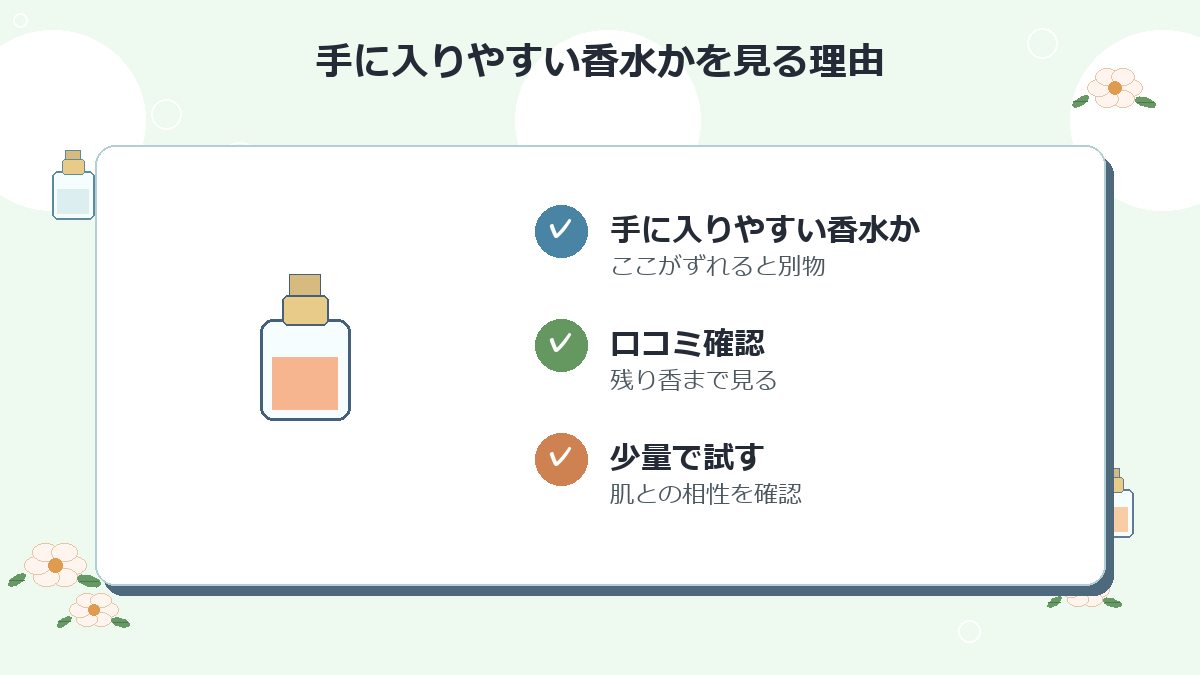 手に入りやすい香水か