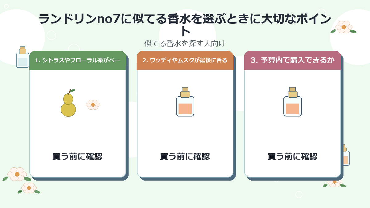 ランドリンno7に似てる香水を選ぶときに大切なポイント