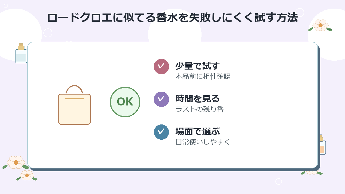 ロードクロエに似てる香水を失敗しにくく試す方法