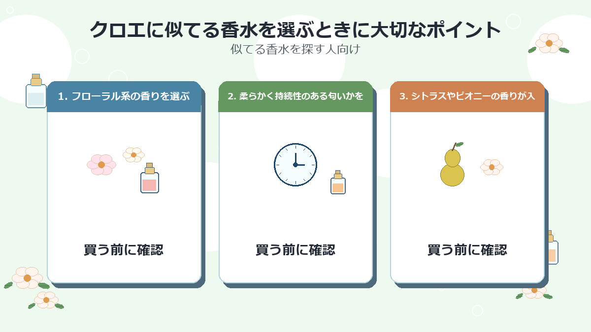クロエに似てる香水を選ぶときに大切なポイント