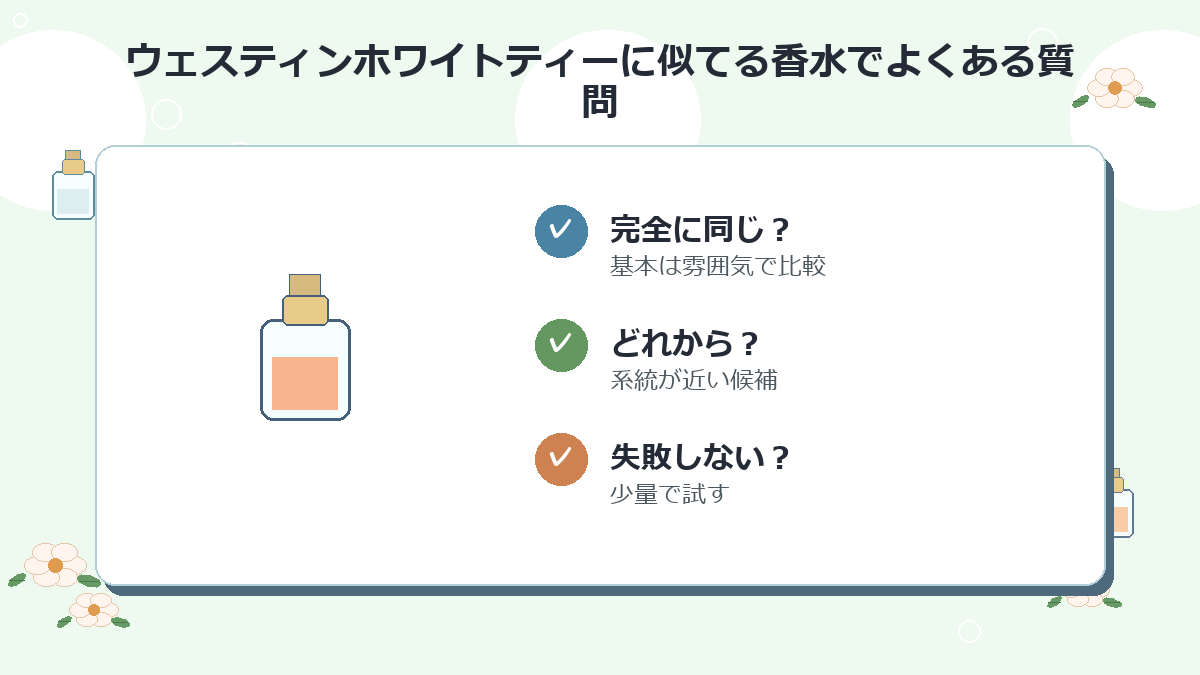 ウェスティンホワイトティーに似てる香水でよくある質問