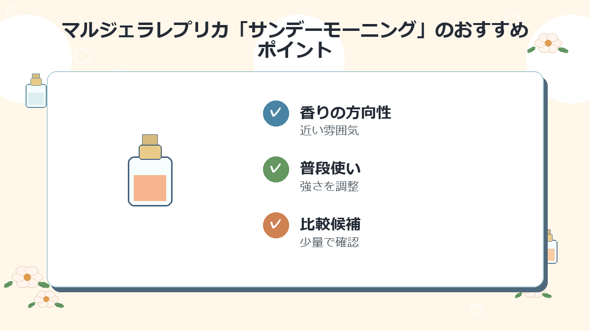 3位：マルジェラレプリカ「サンデーモーニング」