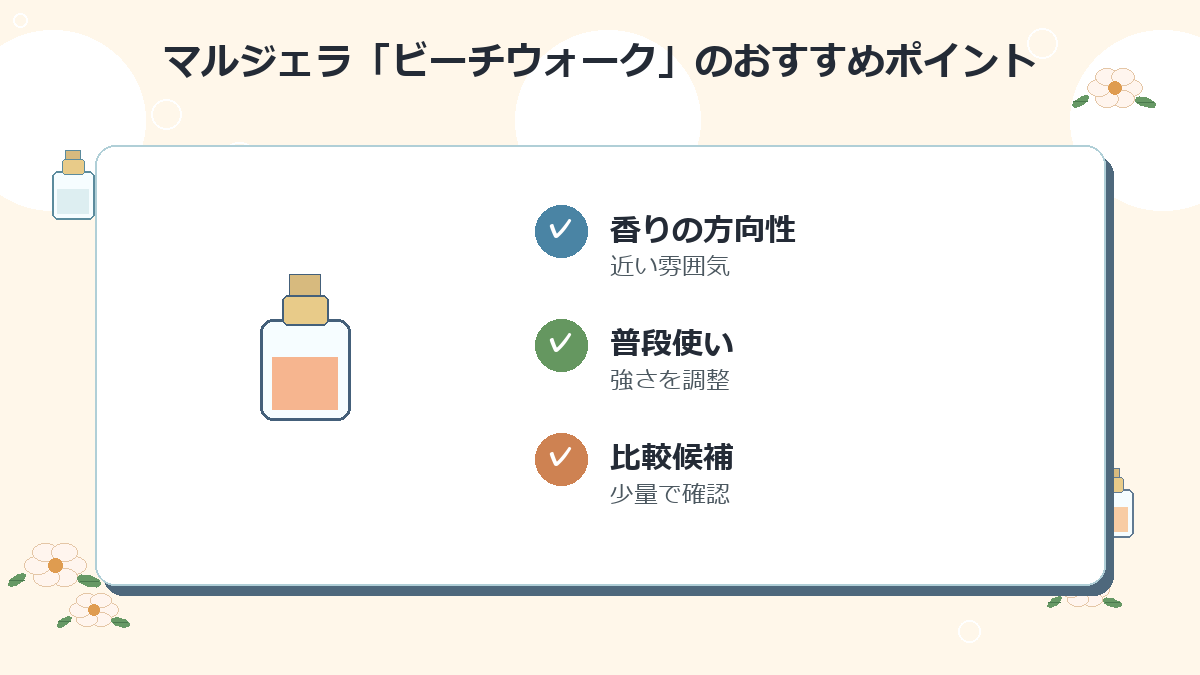 3位：マルジェラ「ビーチウォーク」