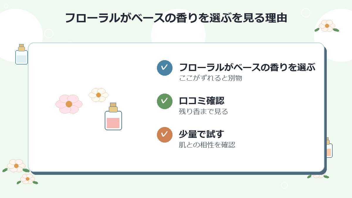 フローラルがベースの香りを選ぶ