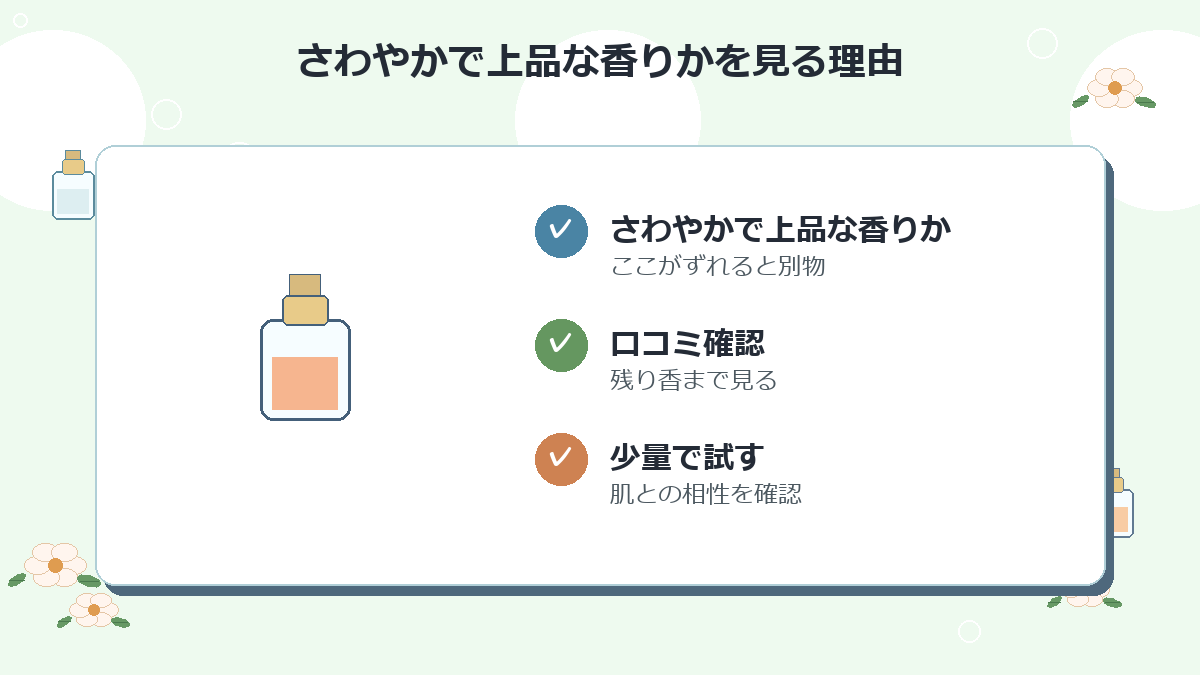 さわやかで上品な香りか