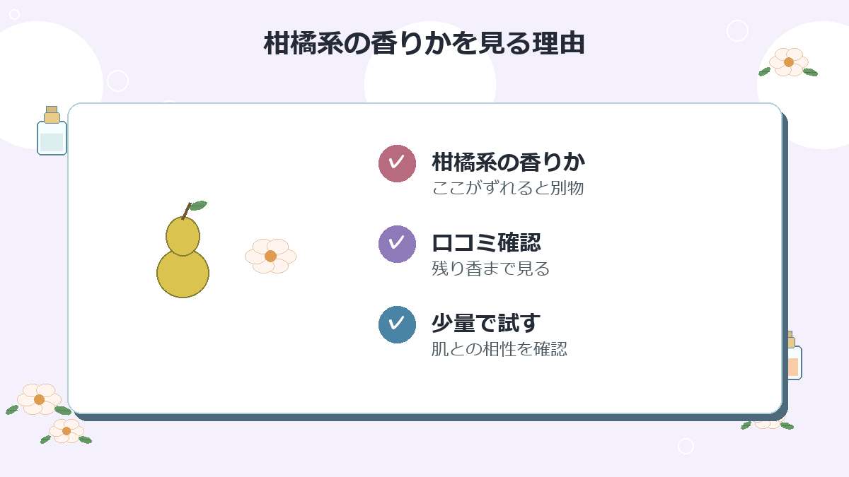 柑橘系の香りか