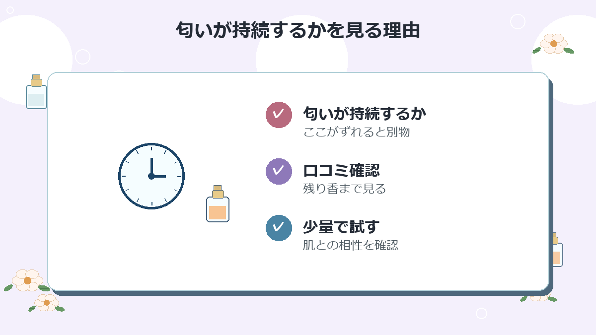 匂いが持続するか