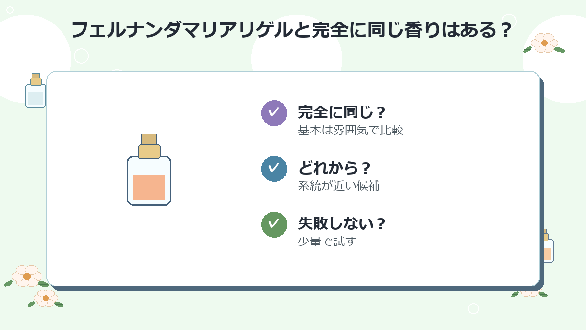 フェルナンダマリアリゲルと完全に同じ香りはありますか？