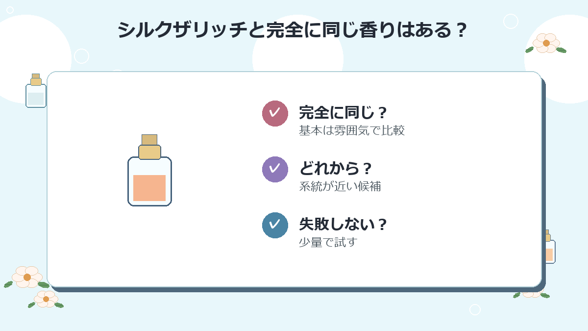 シルクザリッチと完全に同じ香りはありますか？