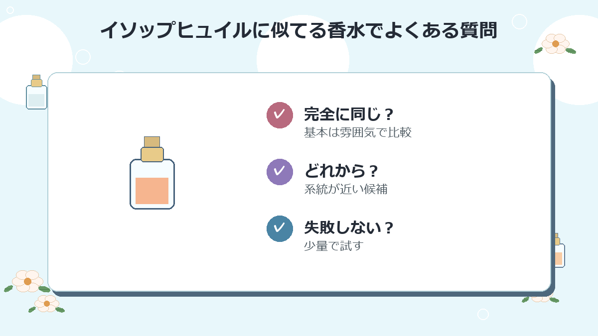 イソップヒュイルに似てる香水でよくある質問