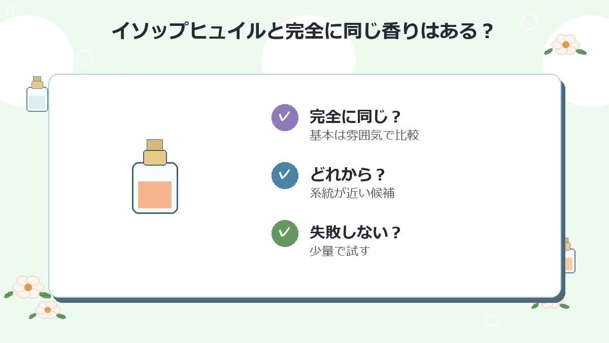 イソップヒュイルと完全に同じ香りはありますか?