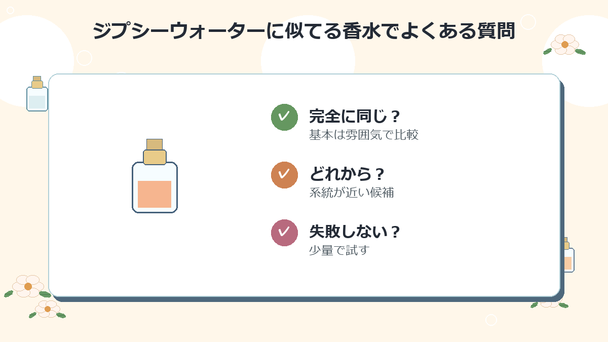 ジプシーウォーターに似てる香水でよくある質問