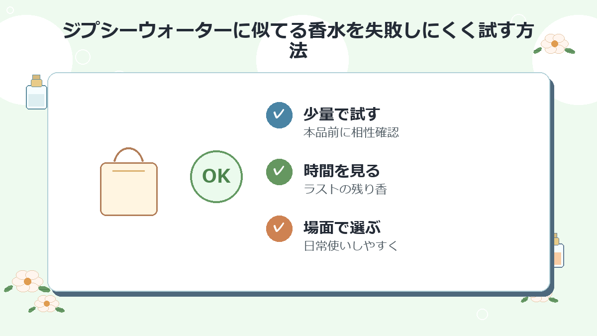 ジプシーウォーターに似てる香水を失敗しにくく試す方法