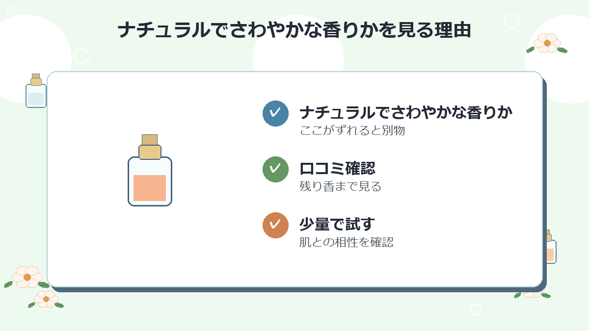 ナチュラルでさわやかな香りか